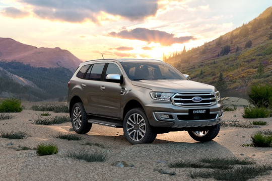 Ford Everest dẫn đầu doanh số bán hàng phân khúc SUV hạng trung