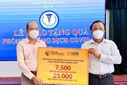 SHB và T&T Group ủng hộ hàng ngàn bộ kit xét nghiệm COVID-19