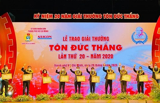 TP. Hồ Chí Minh: Trao tặng giải thưởng Tôn Đức Thắng cho 10 kỹ sư, công nhân 