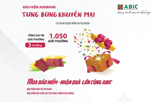 Bảo hiểm Agribank: Tưng bừng khuyến mại "Mua bảo hiểm - Nhận quà lớn cùng ABIC"