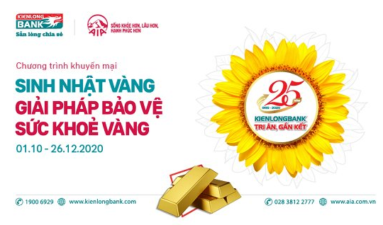 Kienlongbank 25 năm: Sinh nhật Vàng - Giải pháp bảo vệ sức khỏe Vàng