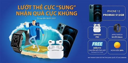 “Lướt thẻ cực “sung” – Nhận quà cực khủng” dành cho chủ thẻ tín dụng quốc tế Sacombank