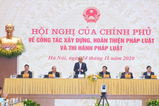 Hội nghị của Chính phủ về công tác xây dựng, hoàn thiện và thi hành pháp luật