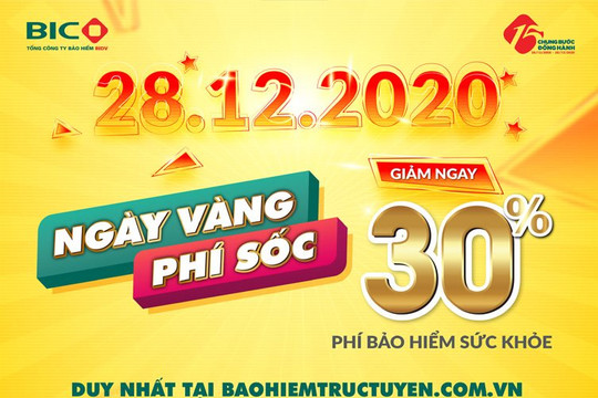 BIC giảm 30% phí bảo hiểm sức khỏe trong ngày sinh nhật