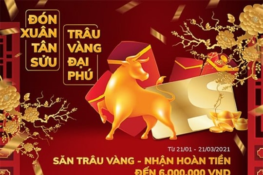 “Đón Xuân Tân Sửu - Trâu vàng đại phú” với thẻ Sacombank