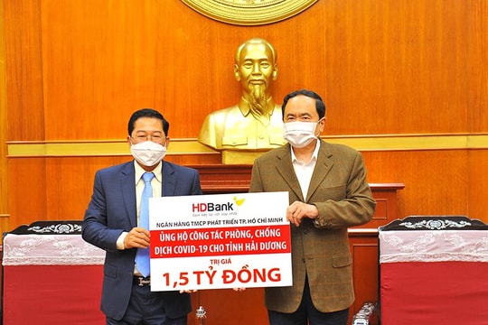 HDBank hỗ trợ Hải Dương 1,5 tỷ đồng phòng, chống dịch COVID-19