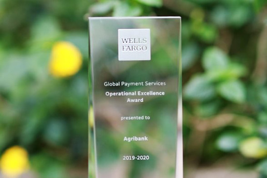 Agribank nhận giải Chất lượng thanh toán quốc tế xuất sắc trong hai năm liên tiếp 2019-2020 