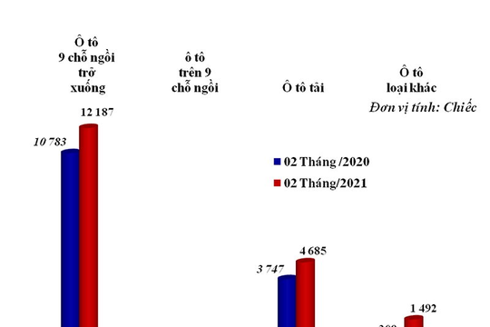 2 tháng đầu năm, Việt Nam nhập khẩu 18.367 ô tô nguyên chiếc các loại
