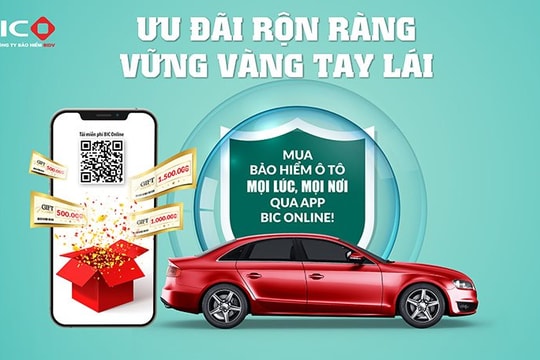 Nhận quà tới 1,5 triệu đồng khi mua bảo hiểm vật chất ô tô tại BIC