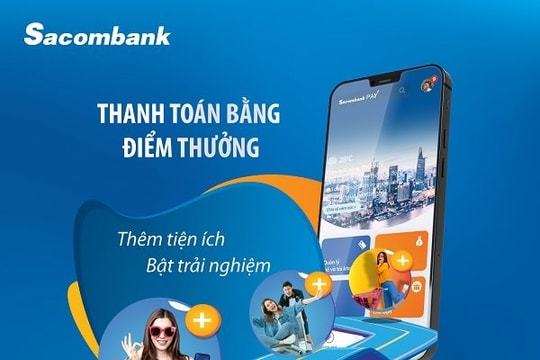 Thanh toán bằng điểm thưởng với thẻ tín dụng Sacombank