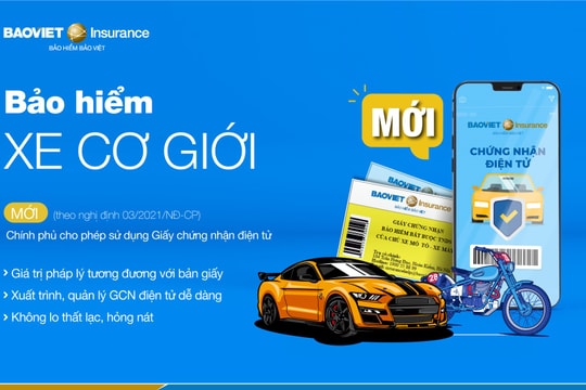 Bảo hiểm Bảo Việt phát hành chứng nhận bảo hiểm điện tử