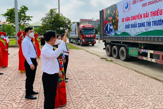 20 tấn vải thiều đầu tiên năm 2021 của Bắc Giang xuất khẩu sang Nhật Bản