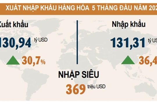 Kim ngạch xuất khẩu tăng 30,7%