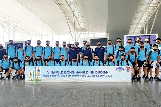 Vinamilk đồng hành cùng đội tuyển bóng đá quốc gia tại vòng loại World Cup 2022