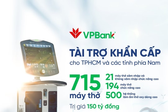 VPBank hỗ trợ gấp 715 máy hỗ trợ hô hấp hiện đại cho các tỉnh, thành phía Nam