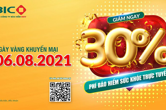 Ngày vàng 6/8: Bùng nổ ưu đãi cùng bảo hiểm sức khỏe BIC