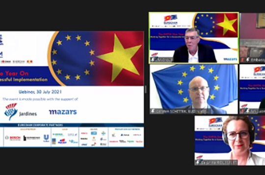 Giá trị thương mại Việt Nam-EU tăng 18% sau một năm thực hiện EVFTA