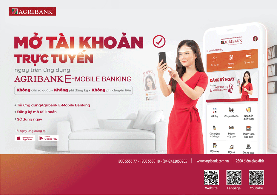 An tâm mùa dịch khi mở tài khoản trực tuyến của Agribank