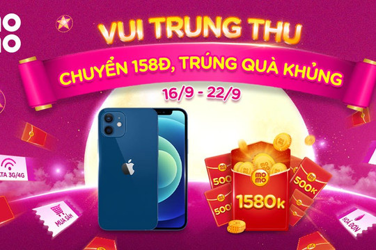 Vui Trung thu cùng MoMo, 100% người dùng nhận quà và có cơ hội trúng thưởng iPhone 12