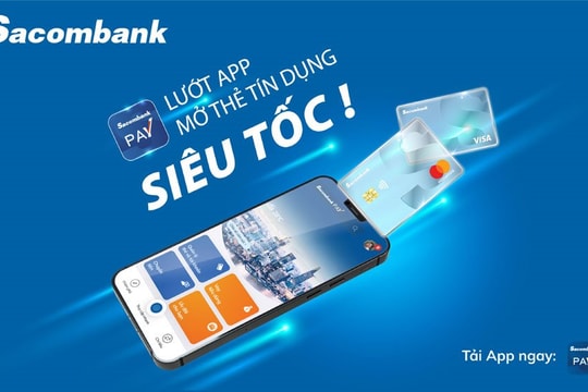 Mở thẻ tín dụng trực tuyến chỉ trong 5 phút với Sacombank Pay