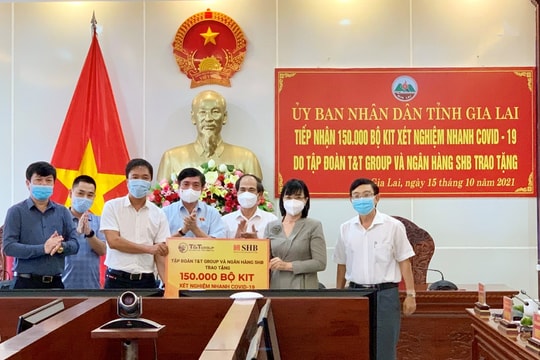 T&T Group và Ngân hàng SHB tặng kit xét nghiệm nhanh COVID-19 và xe cứu thương hỗ trợ một số tỉnh, thành
