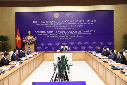 Đối thoại Việt Nam - WEF: Thủ tướng nêu 6 định hướng chính sách quan trọng của Việt Nam