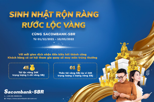 Rước lộc vàng cùng Sacombank SBR