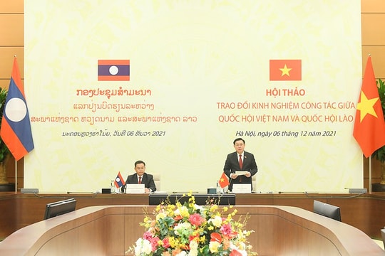 Trao đổi kinh nghiệm công tác giữa Quốc hội Việt Nam và Quốc hội Lào