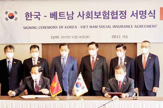 Việt Nam ký hiệp định về bảo hiểm xã hội với Hàn Quốc
