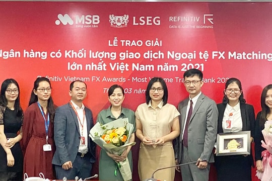 MSB là ngân hàng có khối lượng giao dịch ngoại tệ lớn nhất Việt Nam năm thứ 2 liên tiếp