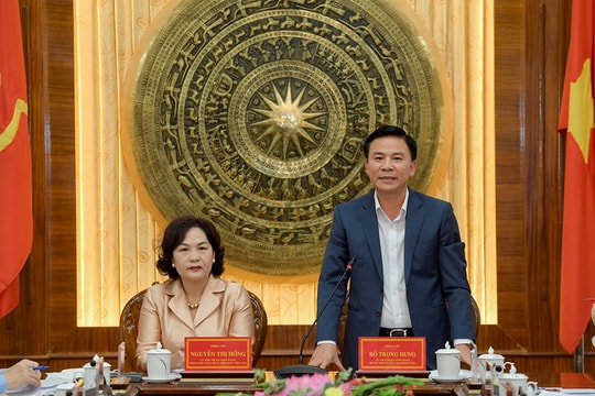 Thống đốc Nguyễn Thị Hồng làm việc với lãnh đạo tỉnh Thanh Hóa