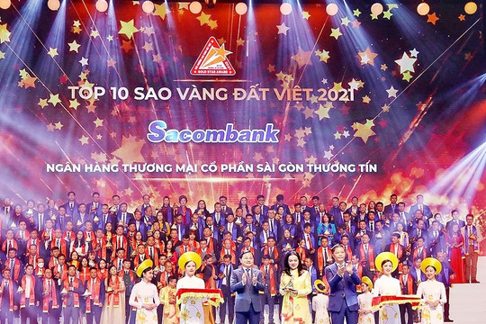 Sacombank được vinh danh Sao vàng đất Việt lần thứ 5