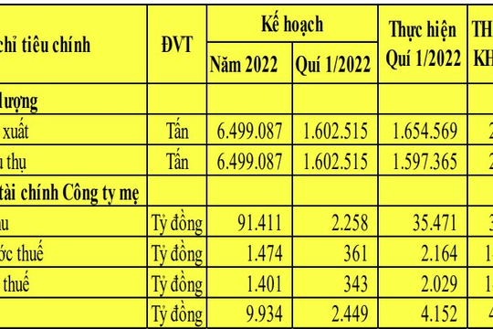 Lọc hóa dầu Bình Sơn (BSR): Dự kiến đặt kế hoạch lãi sau thuế 1.400 tỷ đồng năm 2022