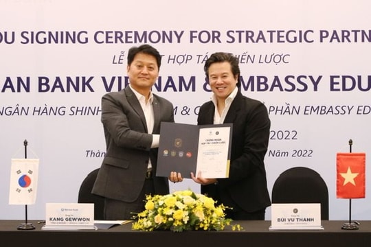 Ngân hàng Shinhan Việt Nam và Hệ sinh thái Giáo dục Sáng tạo Embassy Education ký hợp tác chiến lược