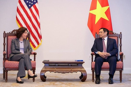 Thủ tướng Phạm Minh Chính tiếp Bộ trưởng Thương mại Hoa Kỳ, Tổng Giám đốc WB cùng nhiều tập đoàn lớn của Hoa Kỳ