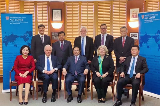 Thống đốc Nguyễn Thị Hồng tham dự tọa đàm chính sách của Thủ tướng Chính phủ Phạm Minh Chính tại Đại học Harvard