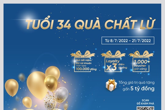 VietinBank triển khai chương trình khuyến mãi “Tuổi 34 - Quà chất lừ”