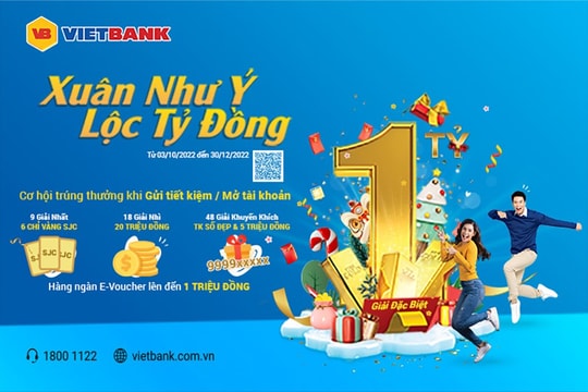 “Đón xuân như ý, nhận lộc tỷ đồng” tại Vietbank