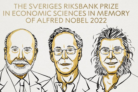 Nghiên cứu về hoạt động ngân hàng và khủng hoảng tài chính được vinh danh tại Nobel Kinh tế 2022