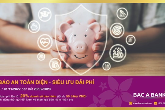 Gửi tiết kiệm tại BAC A BANK - khách hàng được bảo an toàn diện, nhận thêm siêu ưu đãi phí