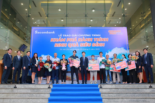 Sacombank tổ chức lễ trao giải chương trình khuyến mãi “Khám phá hành trình – Rinh quà siêu đỉnh”