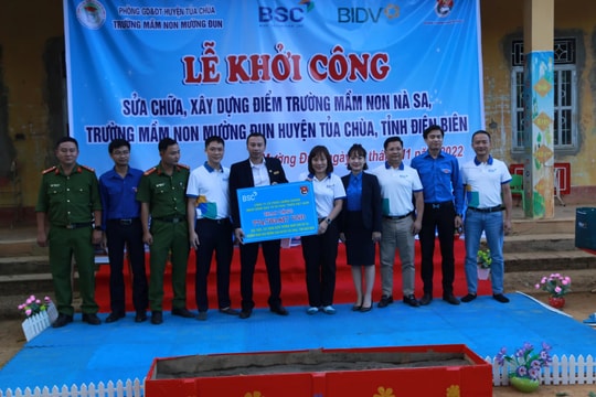 Đoàn Thanh niên BIDV tổ chức lễ khởi công xây dựng điểm trường Mầm Non Nà Sa - Mường Đun