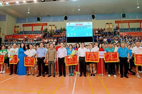 Gần 1.500 vận động viên, đoàn viên tham gia Hội thao Công đoàn khối Ngân hàng Nhà nước 