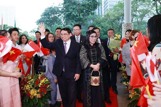 Thủ tướng Phạm Minh Chính bắt đầu thăm chính thức Cộng hòa Singapore