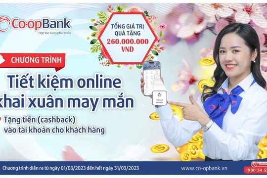 Co-opBank triển khai chương trình “Tiết kiệm Online, khai xuân may mắn”