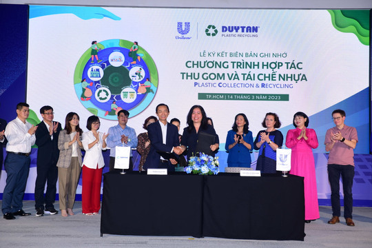 Unilever Việt Nam hợp tác với Tái chế Duy Tân đẩy mạnh thị trường vật liệu tái chế