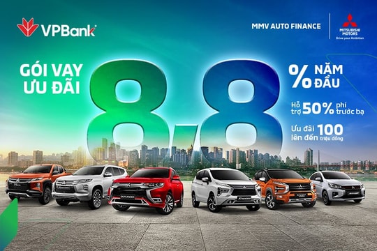 VPBank ưu đãi vay mua ô tô Mitsubishi với lãi suất chỉ 8,8%/năm
