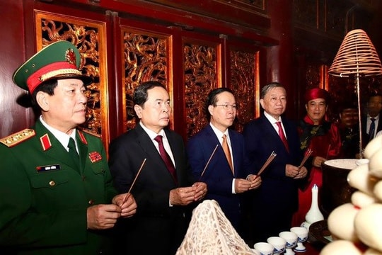 Lãnh đạo Đảng, Nhà nước dâng hương tưởng niệm các Vua Hùng
