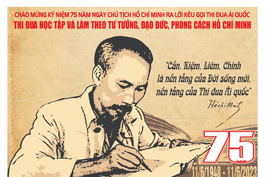 Phát hành bộ tranh cổ động tuyên truyền kỷ niệm 75 năm Ngày Chủ tịch Hồ Chí Minh ra Lời kêu gọi "Thi đua ái quốc"