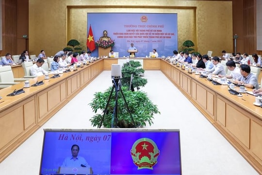 Thường trực Chính phủ làm việc với TP. Hồ Chí Minh về triển khai thí điểm một số cơ chế, chính sách đặc thù